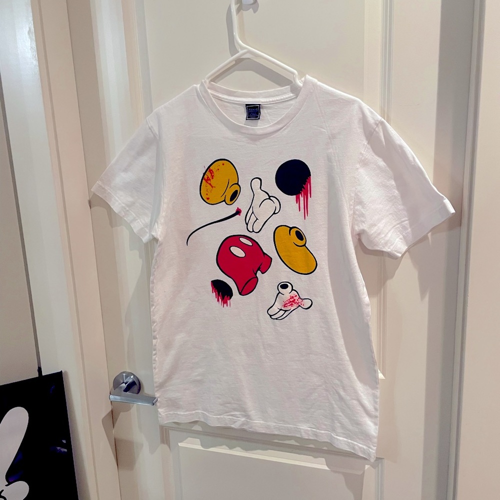 Freshjive Mickey Mouse Parts White T-Shirt Streetwear